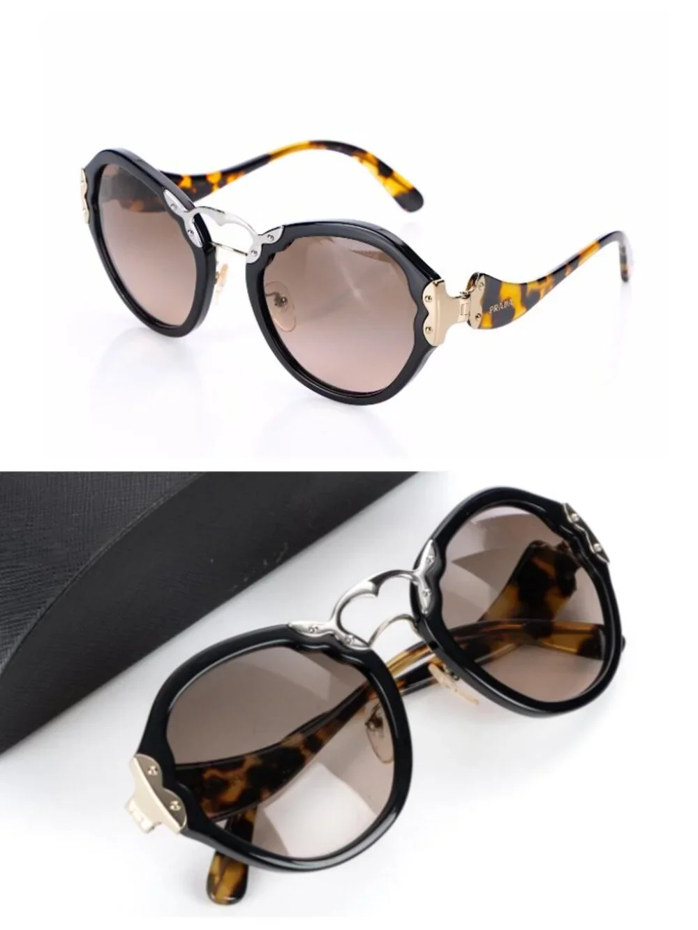 NWT Prada Butterfly SPR 09T TORTOISE/GOLD Sunglasses Auth